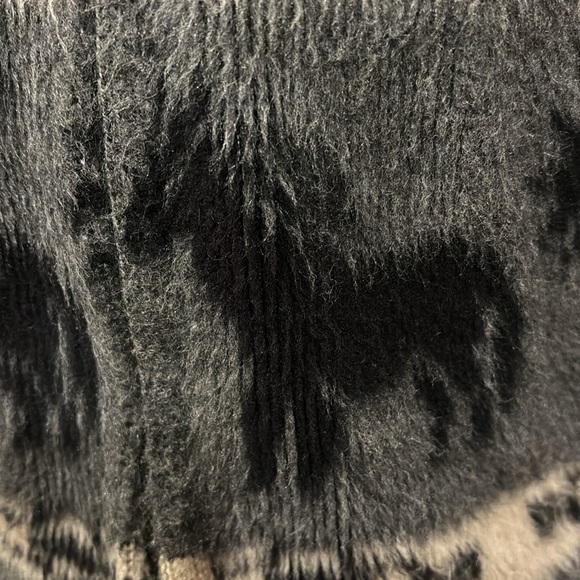 Horses Print Fuzzy Sweater Hooded Jacket - Picture 2 of 9